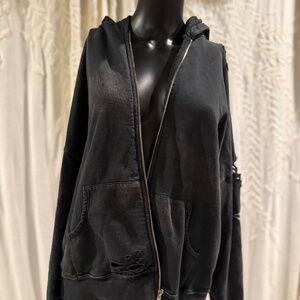 Lauren Moshi Zip Hoodie | Size M | Super Soft, Zipper Needs Love